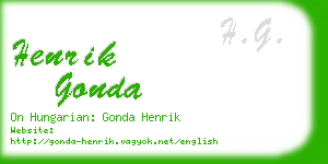 henrik gonda business card